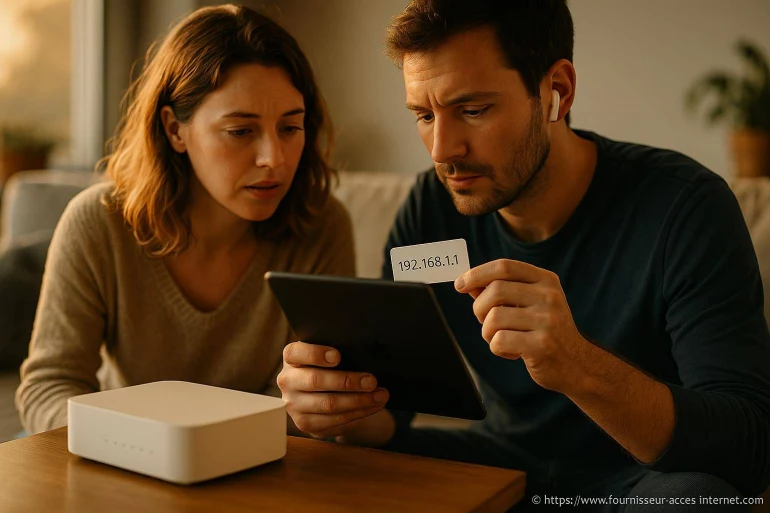 Couple configure routeur avec tablette