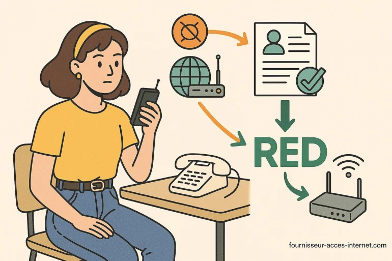 Femme utilisant un téléphone pour connexion internet