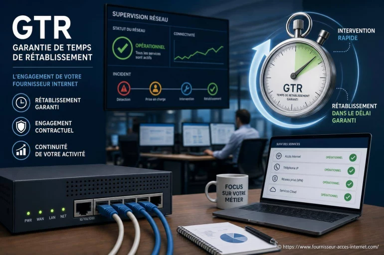 Comprendre les garanties de temps de rétablissement (GTR) des offres Internet professionnelles