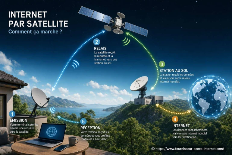 Internet par satellite : comment ça marche ?