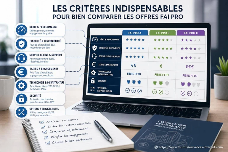 Les critères indispensables pour bien comparer les offres FAI Pro