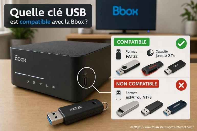 Quelle clé USB est compatible avec la Bbox ?