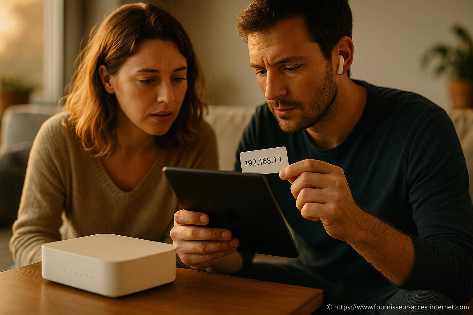 Couple configure routeur avec tablette