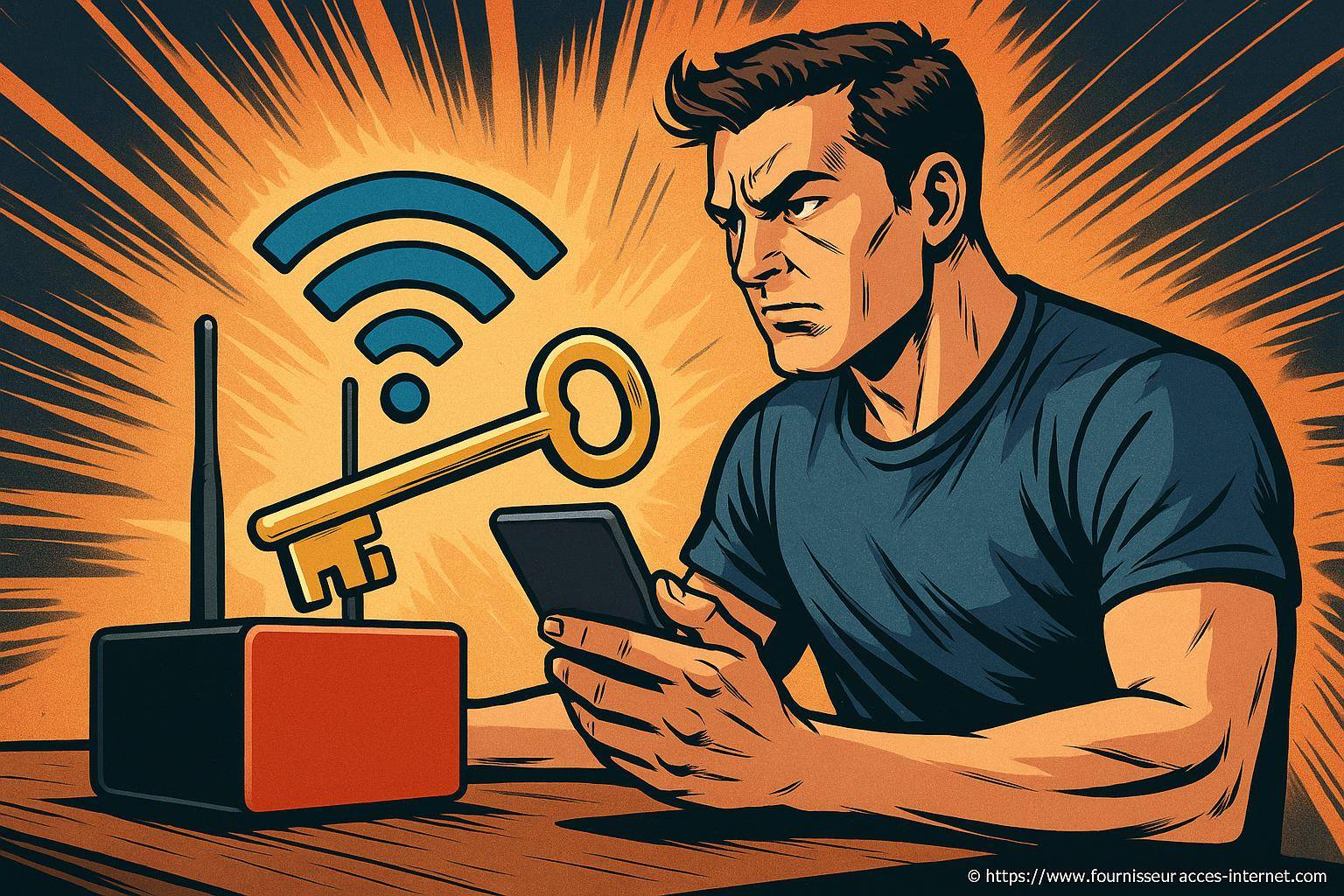 Homme concentré sur clé wifi et routeur