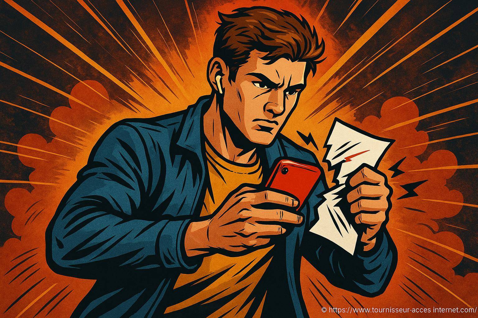 Homme en colère déchirant un papier