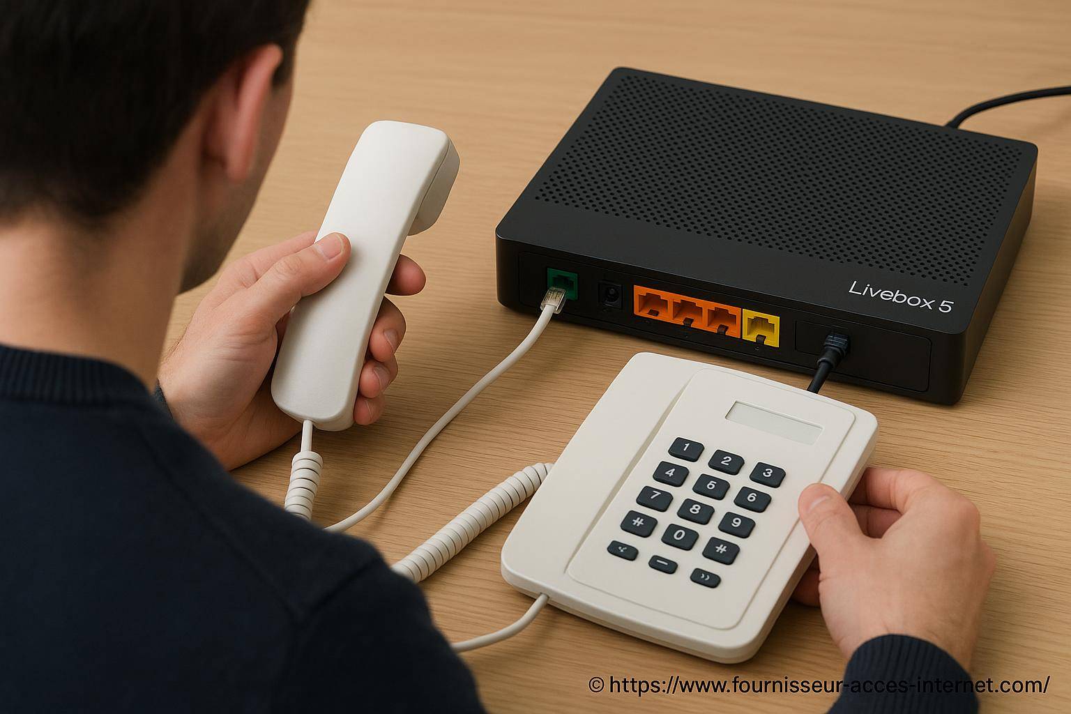 Brancher un téléphone fixe sur la Livebox 5 Orange : comment faire ?