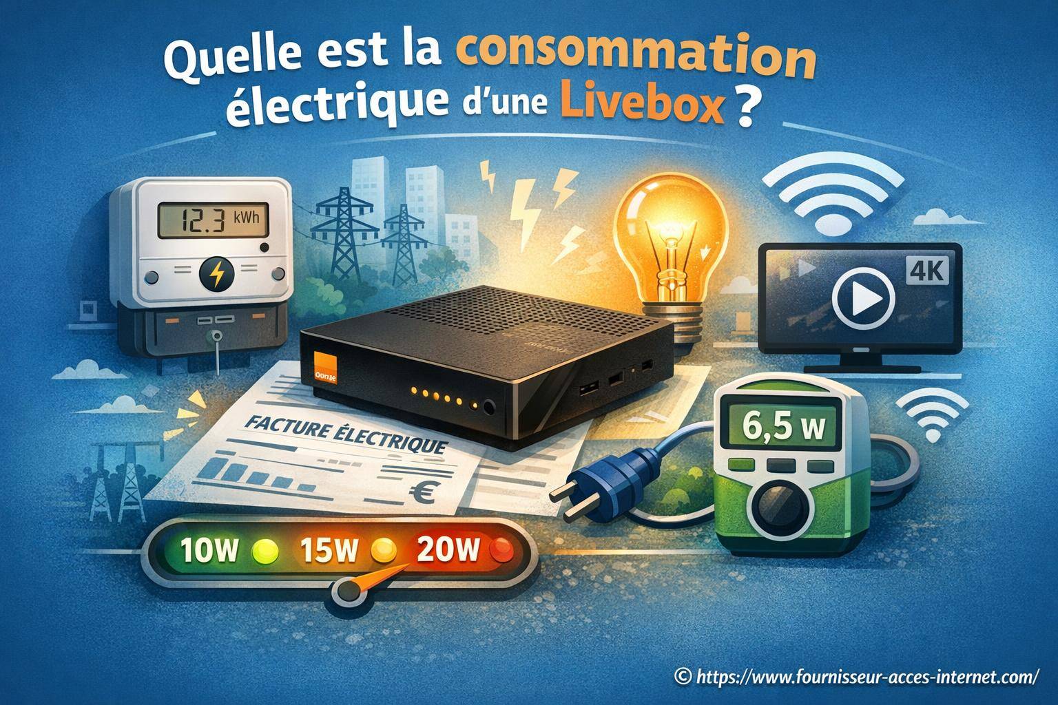 Quelle est la consommation électrique d'une Livebox ?