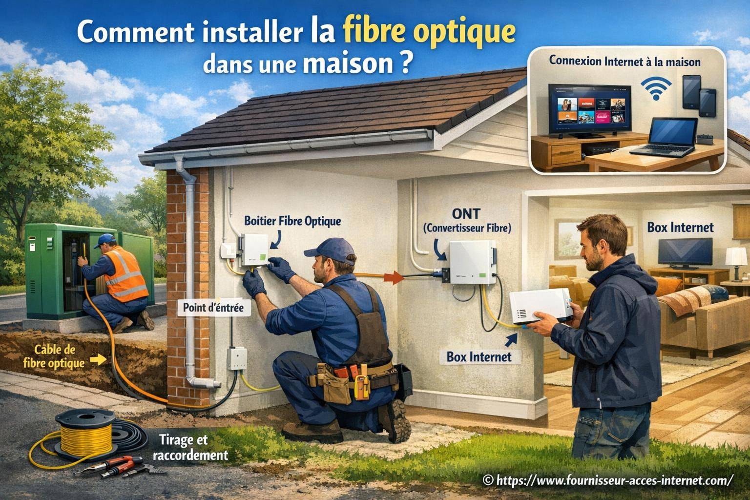 Comment installer la fibre optique dans une maison ?