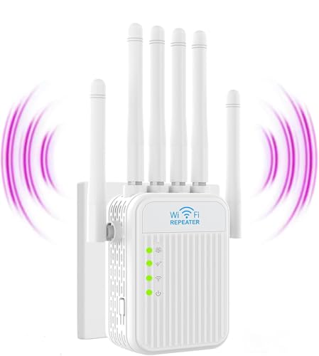 Répéteur WiFi Puissant,Amplificateur de Signal WiFi,6 Antenn