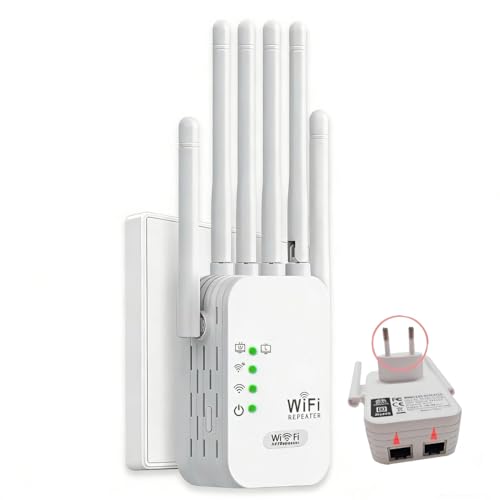 Repeteur WiFi Puissant, Amplificateur Répéteur WiFi 6 Dual B