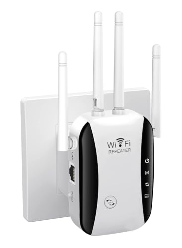 Répéteur WiFi Puissant 300Mbps, 2.4GHz Amplificateur WiFi av