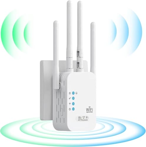 Répéteur WiFi Puissant 1200Mbps, Amplificateur WiFi avec 4 A