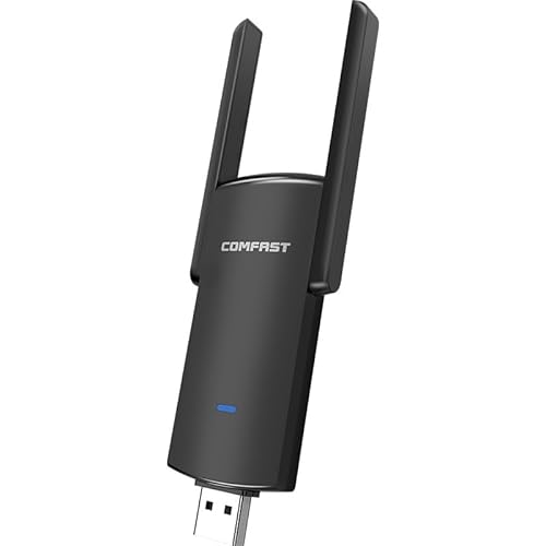 COMFAST Clé WiFi Puissante AC1300, Clé WiFi pour PC Double B