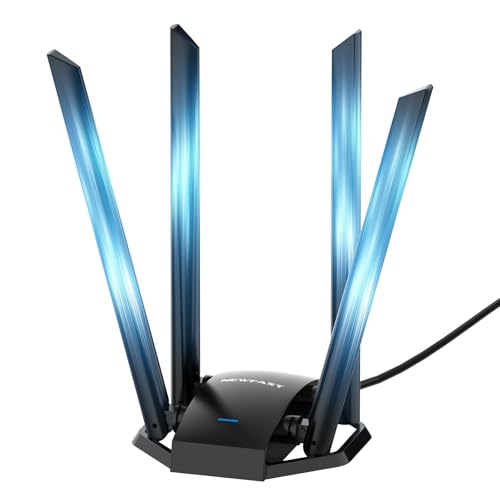 NEWFAST Clé WiFi Puissante AC1300 Mbps Double Bande 2.4GHz/5