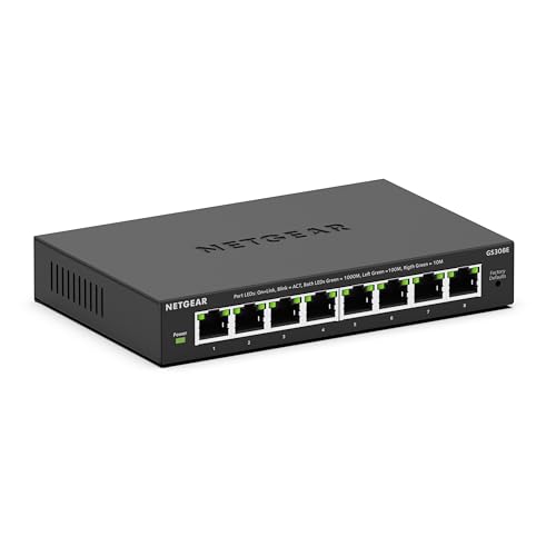 NETGEAR (GS308EV4) Switch Ethernet 8 Ports RJ45 Métal Gigabi