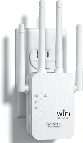Répéteur WiFi 1200Mbps, Puissant WiFi Booster Double Bande 5