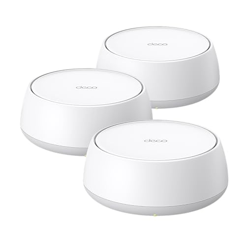 TP-Link Deco BE25(3-Pack) WiFi 7 Mesh BE3600 Bi-Bande, Port Ethernet 2,5G, Opération Multi-Liaison(MLO), Itinérance Transparente, Contrôle Parental, Compatible avec Toutes Les Box Fibre, WPA3