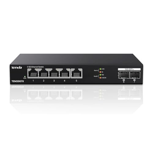 Tenda Switch 2,5 Gigabit, commutateur Ethernet 5 Ports 2,5G,