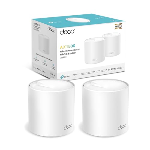 TP-Link Deco Mesh WiFi 6, jusquà 1,5 Gbit/s, Pack de 2, Deco