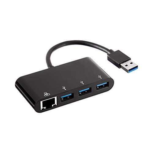 Amazon Basics Adaptateur 3 ports USB 3.0 avec port Ethernet 