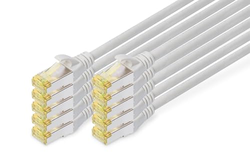 DIGITUS Câble LAN Cat 6A - 0,5m - 10 pièces - RJ45 Câble rés