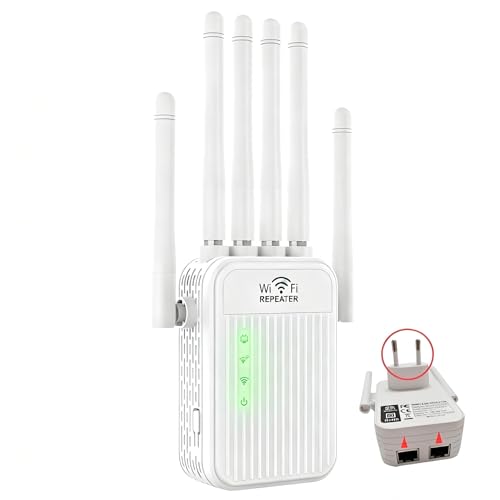 Répéteur WiFi Puissant, Amplificateur WiFi, 6 Antennes Haut 