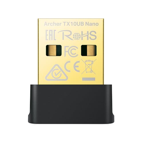 TP-Link Archer TX10UB Nano AX300 Adaptateur USB Wi-FI 6 Nano, Dual Band 2,4/5GHz, Débits Jusqu’à 287 Mbps, Compatible Windows 11/10/7 & Linux, MU-MIMO, Mode Point d’accès, Sécurité WPA3
