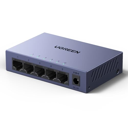 UGREEN Switch Ethernet Gigabit 5 Ports Manageable Web 10 100