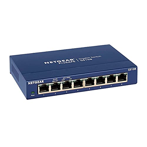 NETGEAR (GS108) Switch Ethernet 8 Ports RJ45 Métal Gigabit (