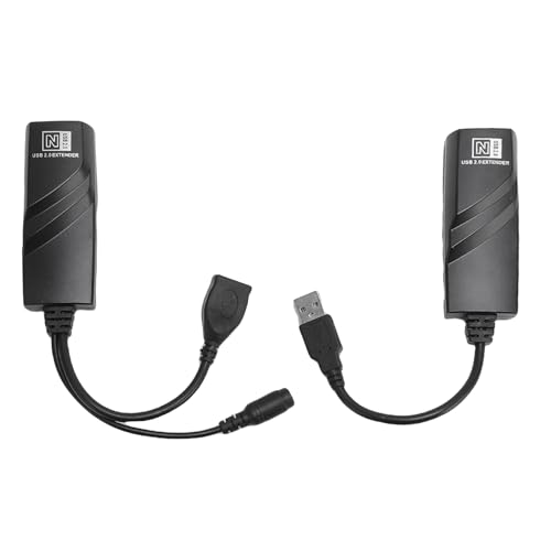 Annadue Extender USB, 100m Distance de Transfert Stable Cat5 Cat5e Cat6 Câble de Câble Réseau Connexion USB vers L'adaptateur Ethernet avec Support D'échange Chaud pour (Prise UE)