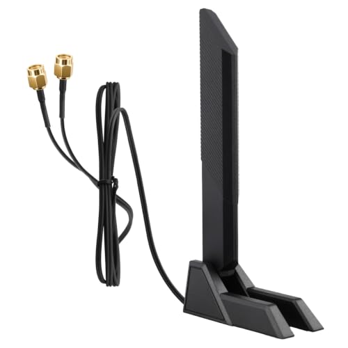 WLAN Antenne WiFi 6E Carte PC Tri-Bande 2.4/5/6GHz avec Base