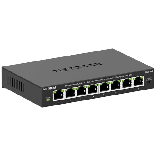 NETGEAR (GS308EV4) Switch Ethernet 8 Ports RJ45 Métal Gigabi