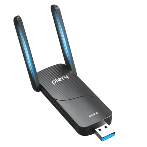 PLERY 5400Mbps Clé WiFi 6 Puissante, Clé USB WiFi pour PC Tr