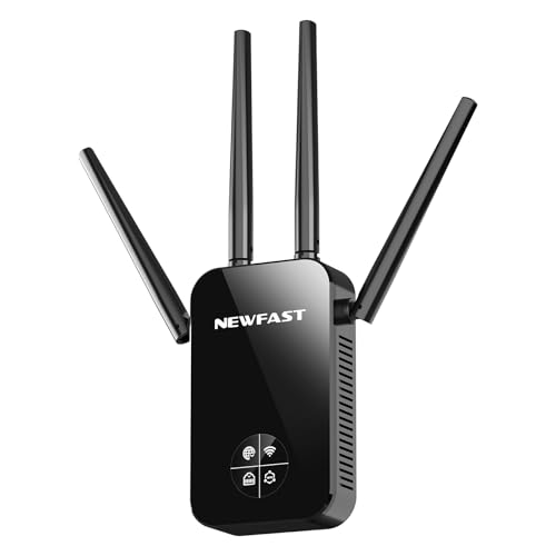 NEWFAST Repetiteur WiFi Puissant, Double Bande 1200
