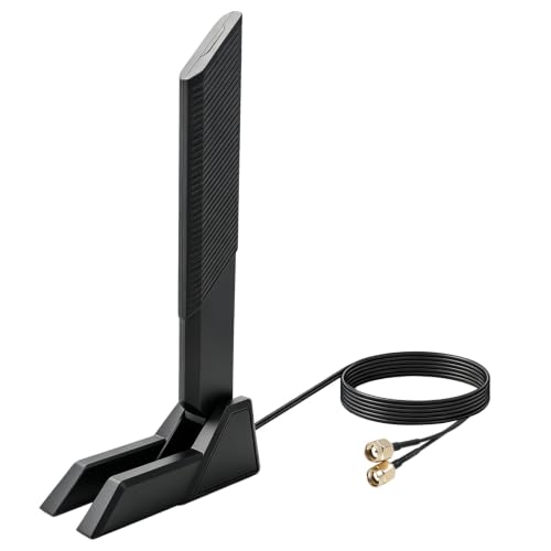 WLAN Antenne WiFi 6E Carte PC Tri-Bande 2.4/5/6GHz avec Base