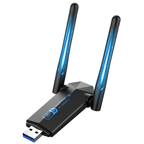 Clé WiFi, ElecMoga Cle WiFi Puissante AC1300 Mbps USB 3.0 Do