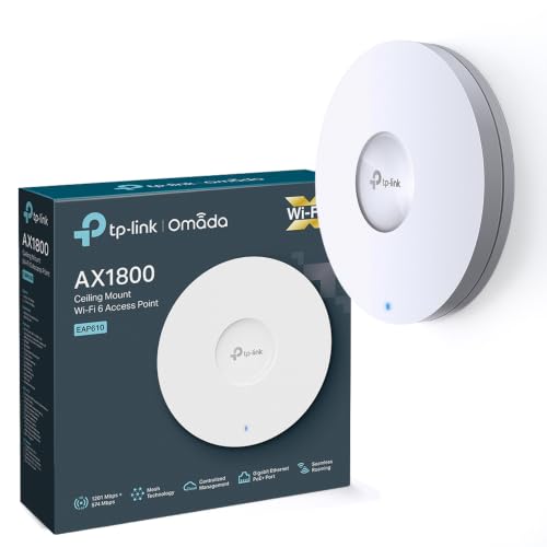 TP-Link Omada EAP610 Point daccès WiFi 6 AX1800 planfonier, 