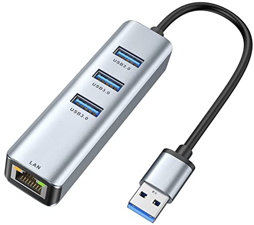 Adaptateur Hub USB 3.0 vers Ethernet, ABLEWE 4 in 1 Aluminum