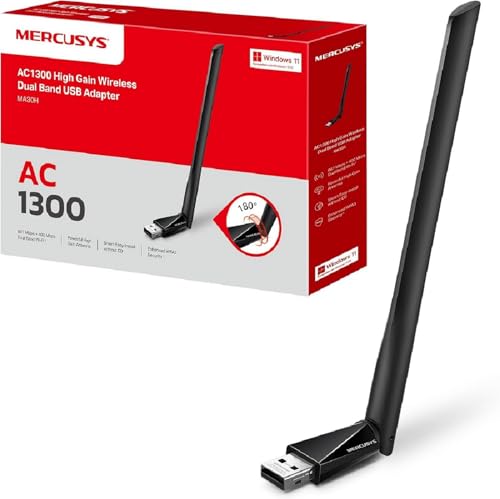 MERCUSYS MA30H TP-Link Clé WiFi Puissante AC1300Mbps, Adapta