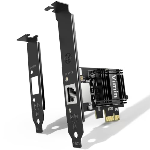 VIMIN Carte Réseau 10G PCIe 4.0 x1 avec Realtek RTL8127AT