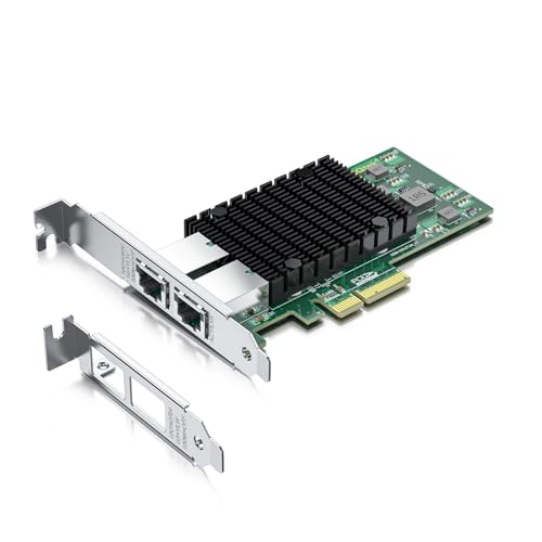 10Gtek pour Intel X550-T2 10Gb PCI-E NIC Carte Réseau, Dual 