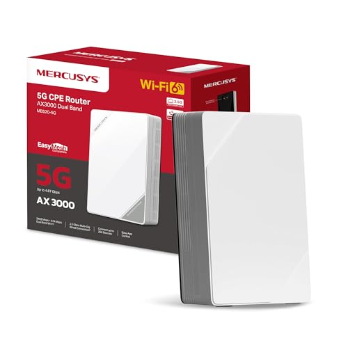 Mercusys MB520-5G LTE Routeur jusquà 4,67 Gbps, 5G WiFi 6 AX