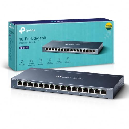 TP-Link SG116 Switch Ethernet 16 Ports RJ45 Métal Gigabit 10