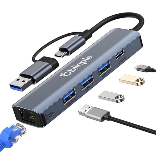 Hub USB-C Ethernet Gigabit 5-en-2
