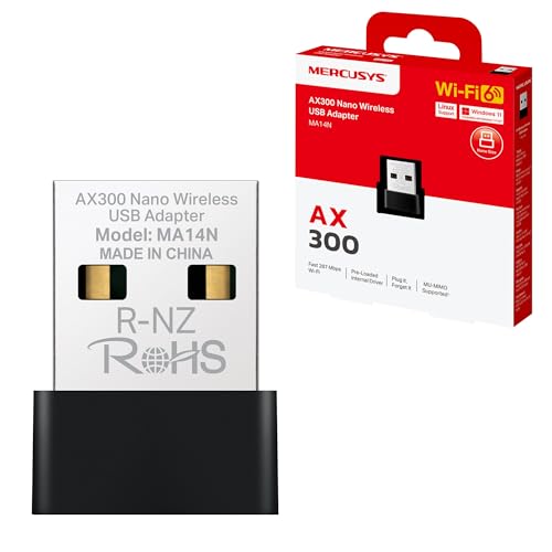 Mercusys TP-Link MA14N AX300 WiFi 6 WiFi USB, Clé WiFi pour 