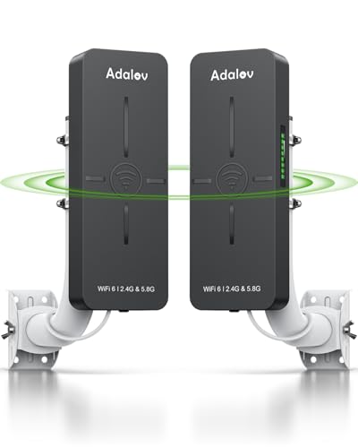AdaLov CPE882 WiFi 6 Pont WiFi Extérieur, 2,4/5,8 GHz, Port 