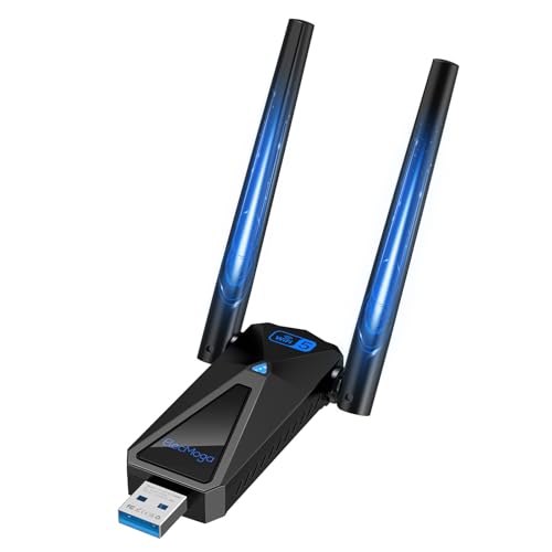 ElecMoga Clé WiFi, 1300Mbps Clé USB WiFi 2.4GHz/5GHz Dual Ba