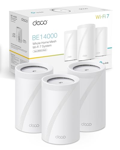 TP-Link Deco BE68 (3-Pack), WiFi 7 Mesh BE14000 tri-Bande, 1