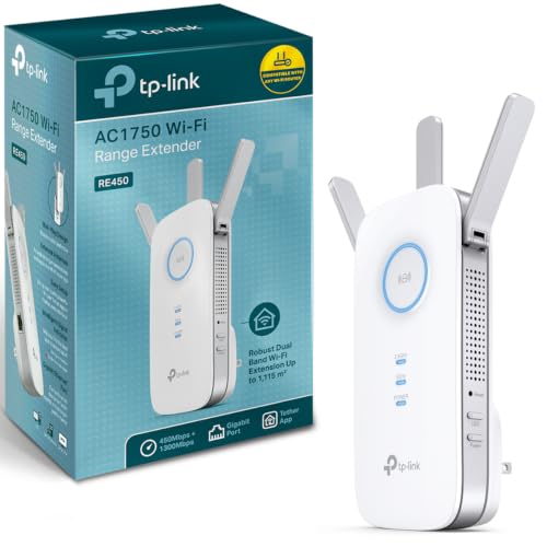 TP-Link Répéteur WiFi Puissant 1750 Mbps, Couvre jusquà 140 