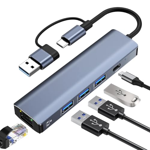 Adaptateur USB Ethernet 1000Mbps, Hub Type-C 3.0 vers RJ45 G